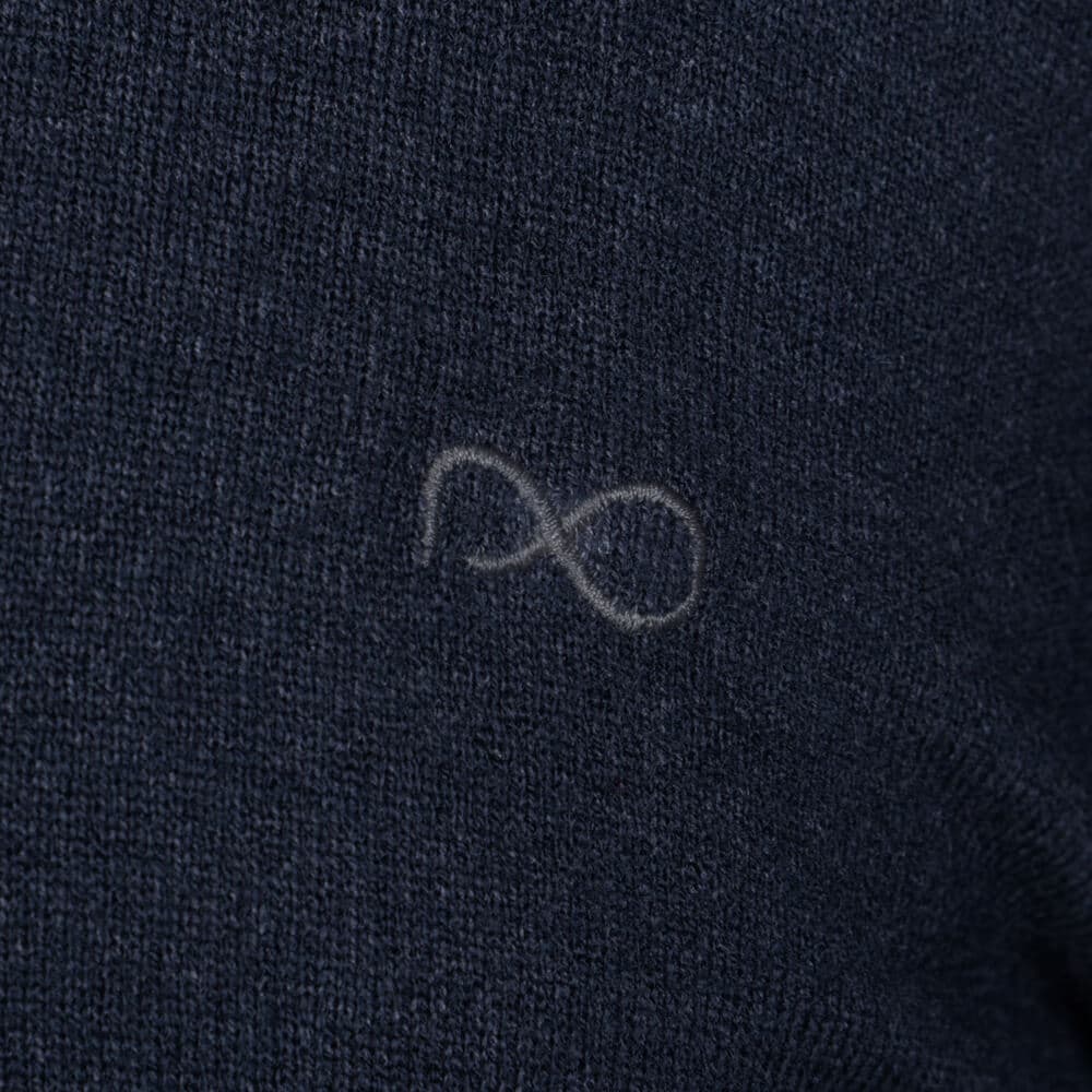 Signature Πουλόβερ Μπλε Σκούρο Half Zip (Modern Fit)