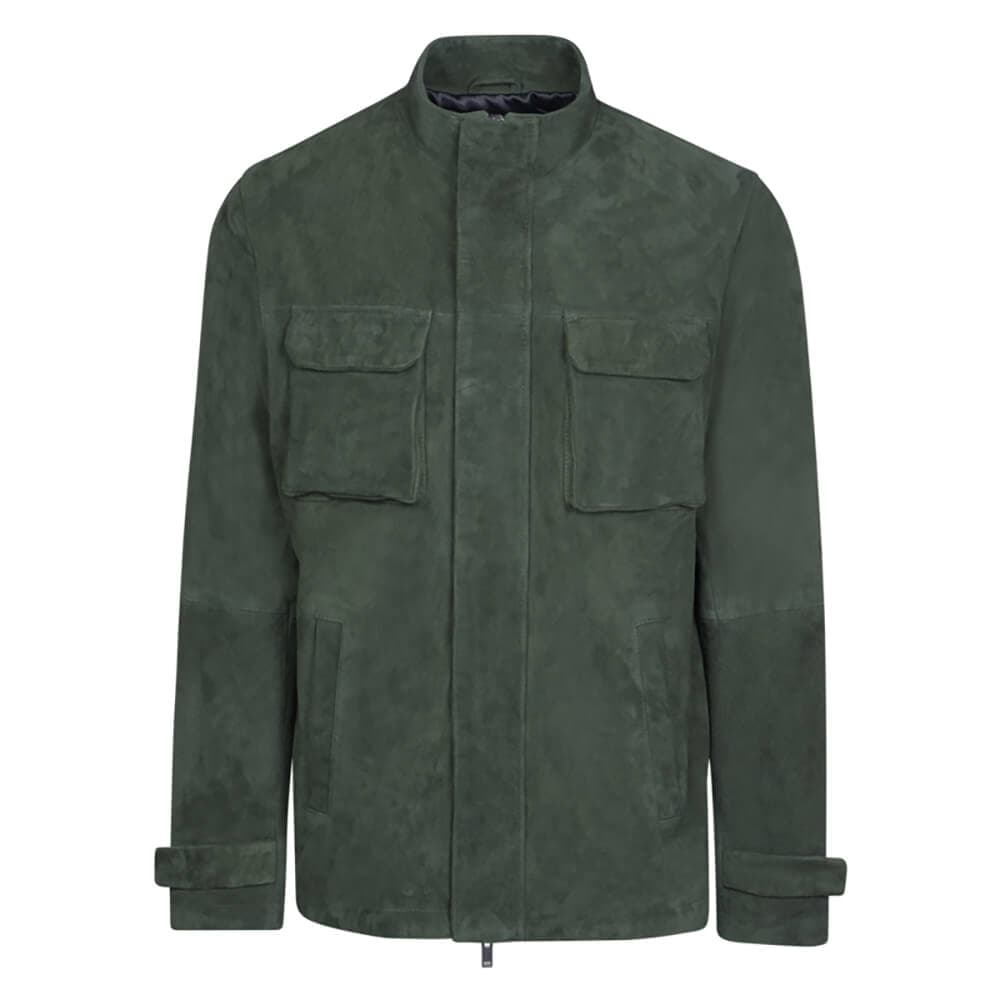 Men's Leather Jackets Prince Oliver Green