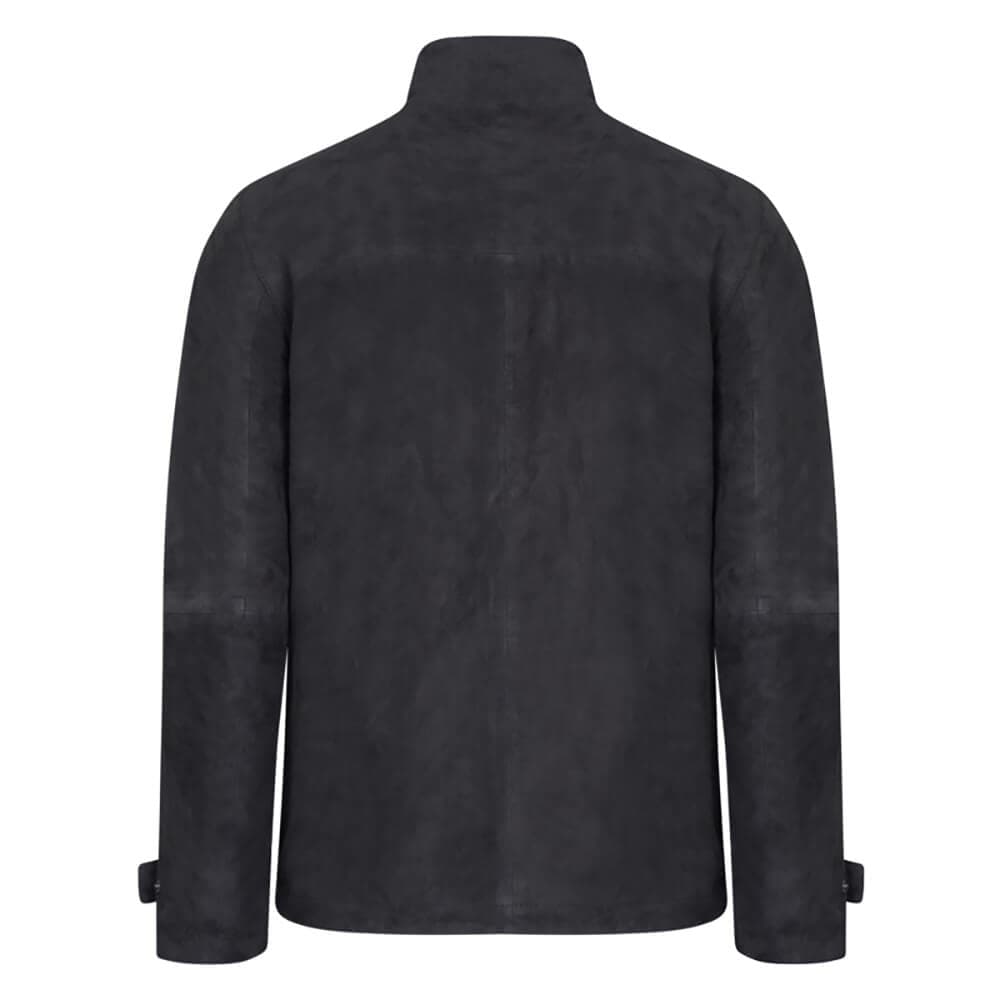 Σουέντ Δερμάτινο Jacket Καφέ (Modern Fit)