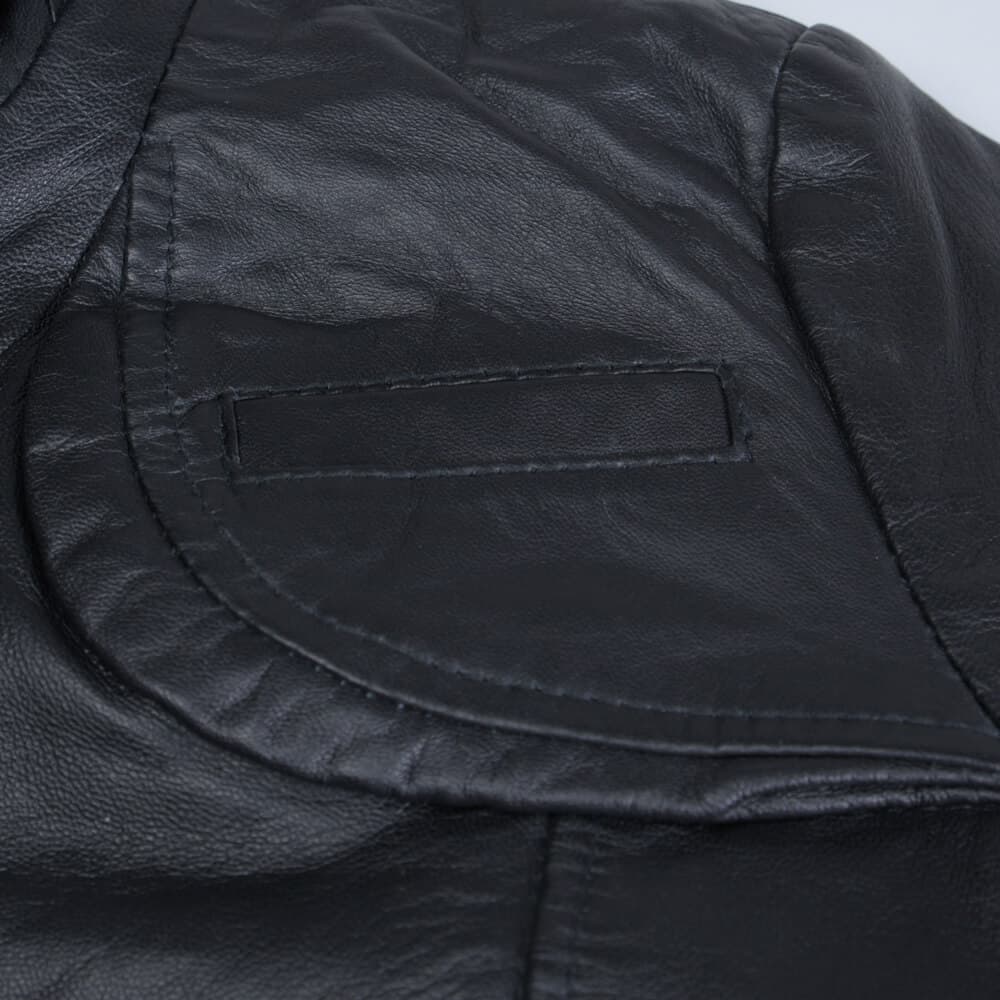 Δερμάτινο Μπουφάν Μαύρο 100% Leather
