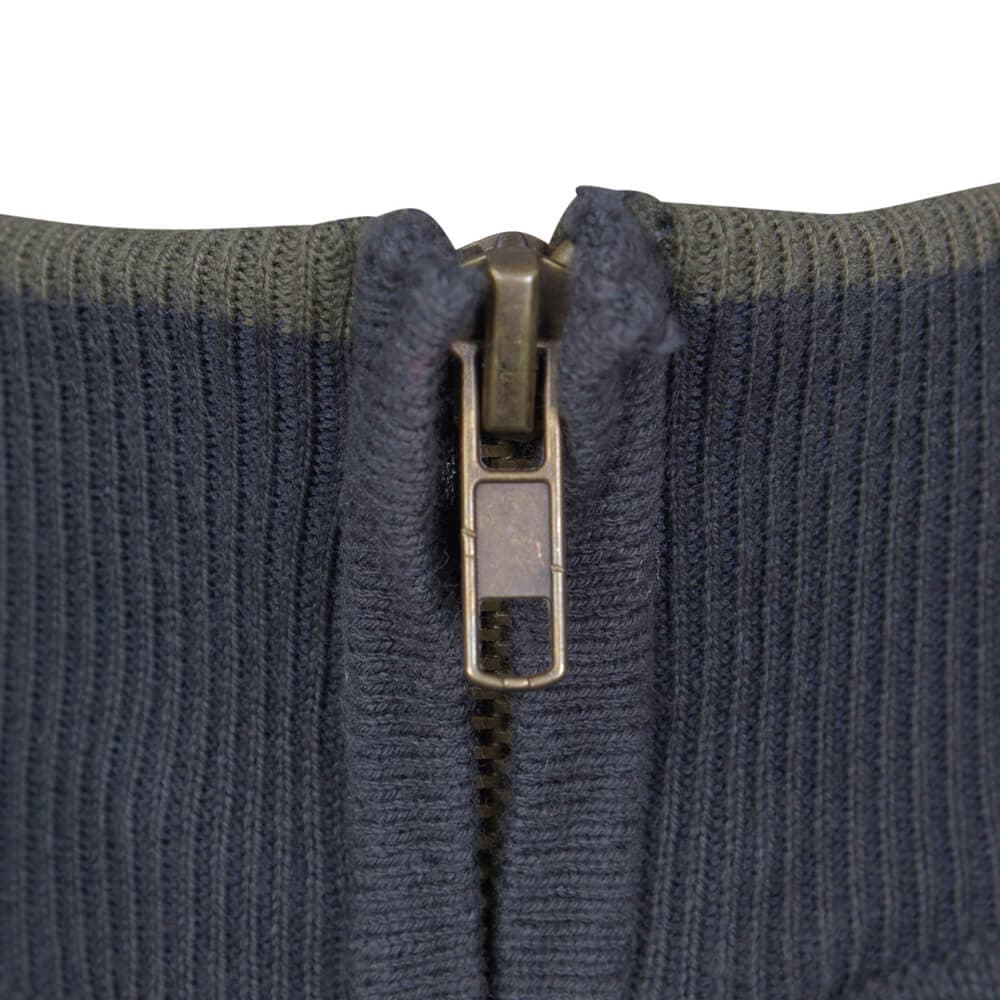 Logo-Embroidered Πλεκτή Ζακέτα Ανθρακί (Modern Fit)