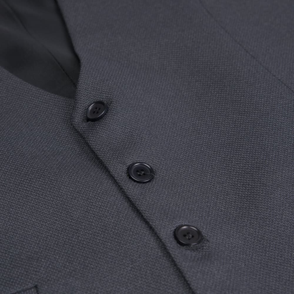 Γιλέκο Κοστουμιού Micro Patterned Ανθρακί (Modern Fit)