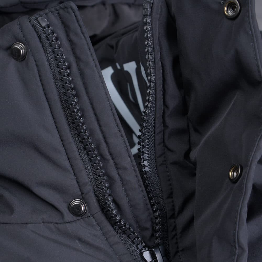 Puffer Long Jacket High Performance Μαύρο Με Αποσπώμενη Κουκούλα (Modern Fit) New Arrival