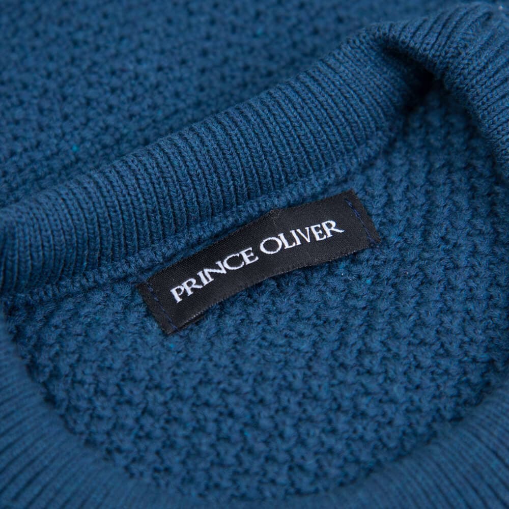 Πουλόβερ Μπλε Round Neck (Modern Fit)