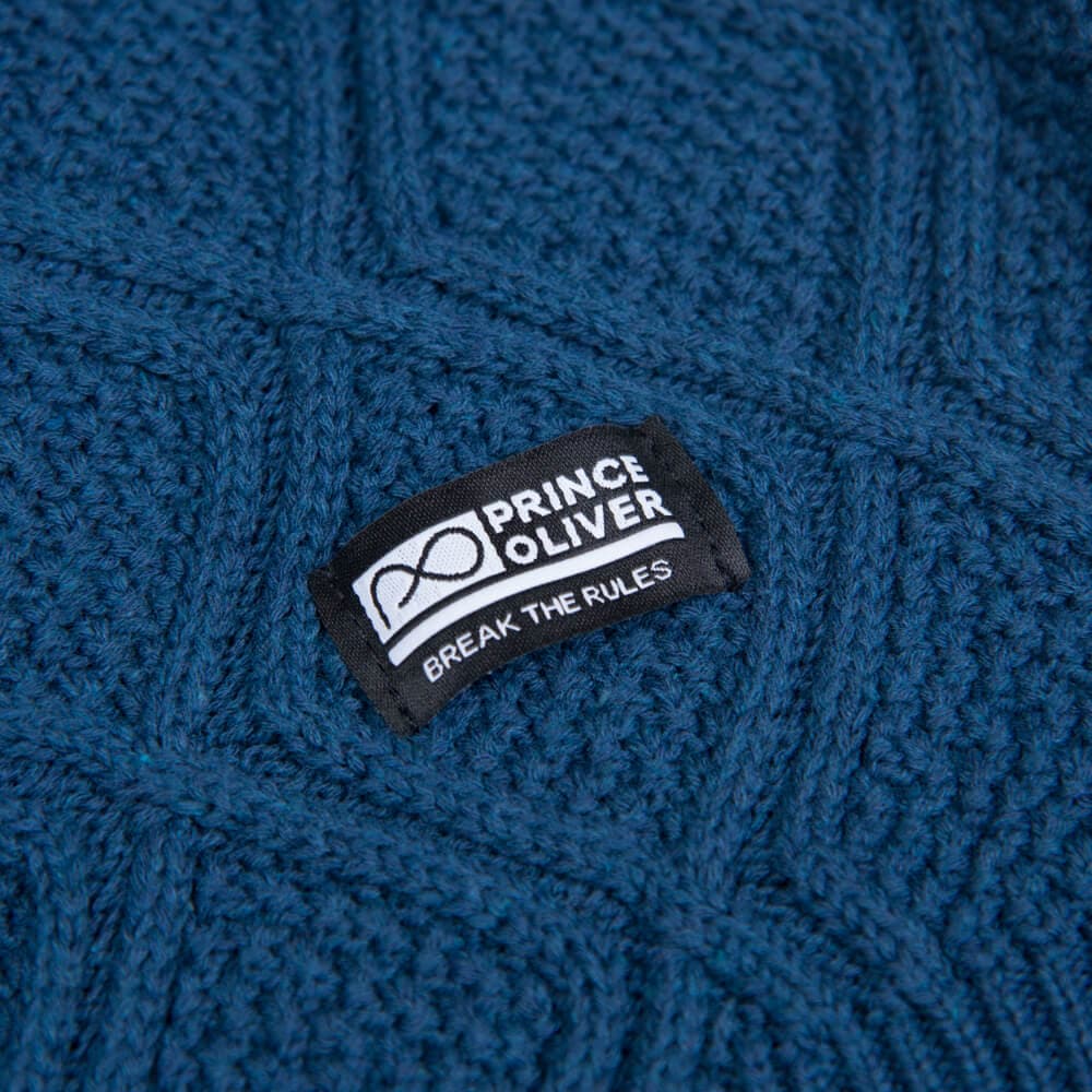 Πουλόβερ Μπλε Round Neck (Modern Fit)