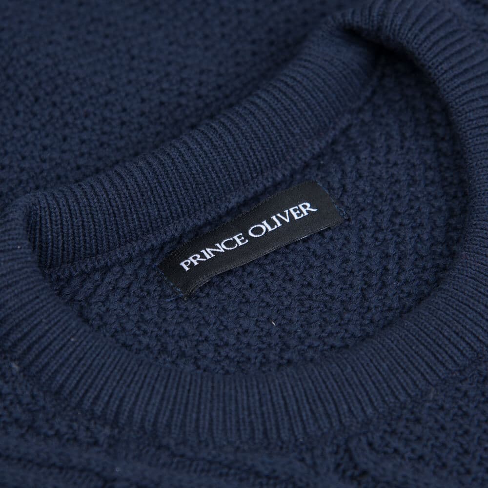 Πουλόβερ Μπλε Σκούρο Round Neck (Modern Fit)