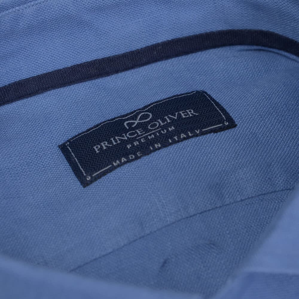 Superior Πουκάμισο Μπλε Ρουά 100% Λινό (Modern Fit)
