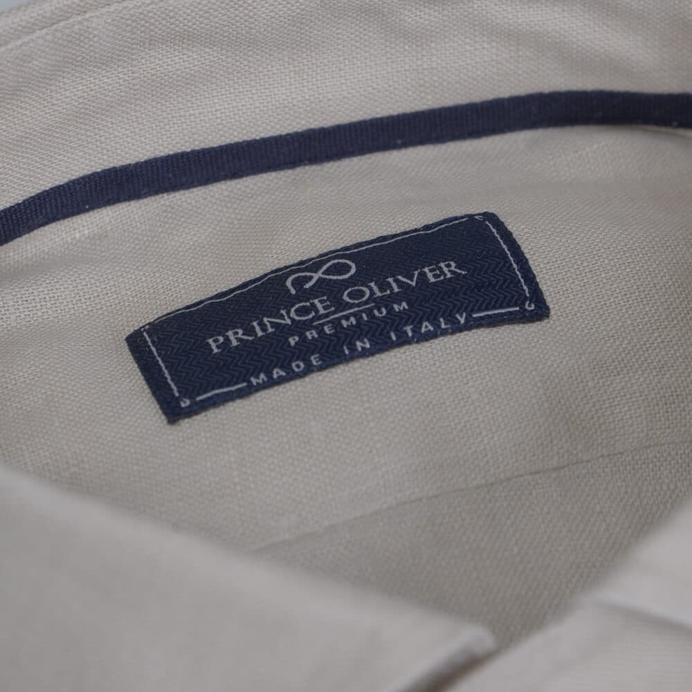 Superior Πουκάμισο Μπεζ 100% Λινό (Modern Fit)