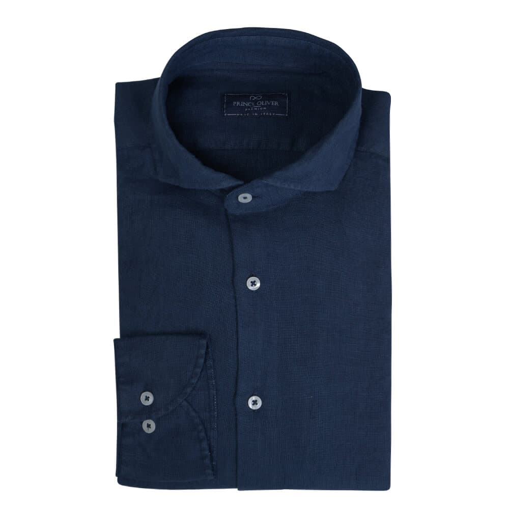 Superior Πουκάμισο Μπλε 100% Λινό (Modern Fit)