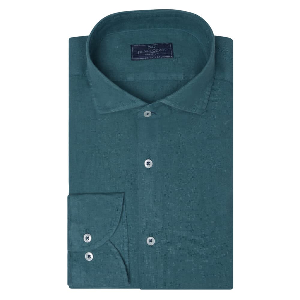 Superior Πουκάμισο Πράσινο 100% Λινό (Modern Fit)