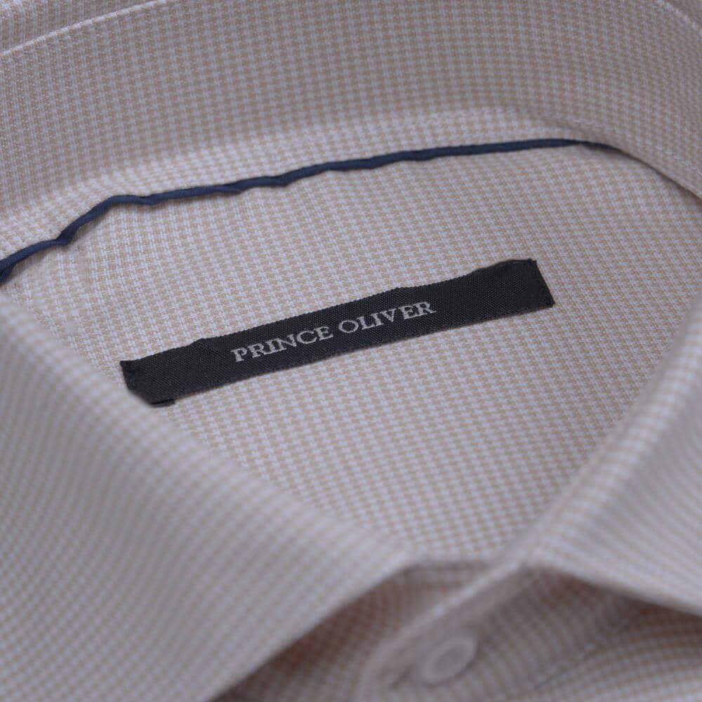 Πουκάμισο Καρό Μπεζ (Modern Fit)