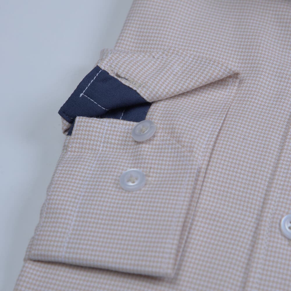 Πουκάμισο Καρό Μπεζ (Modern Fit)