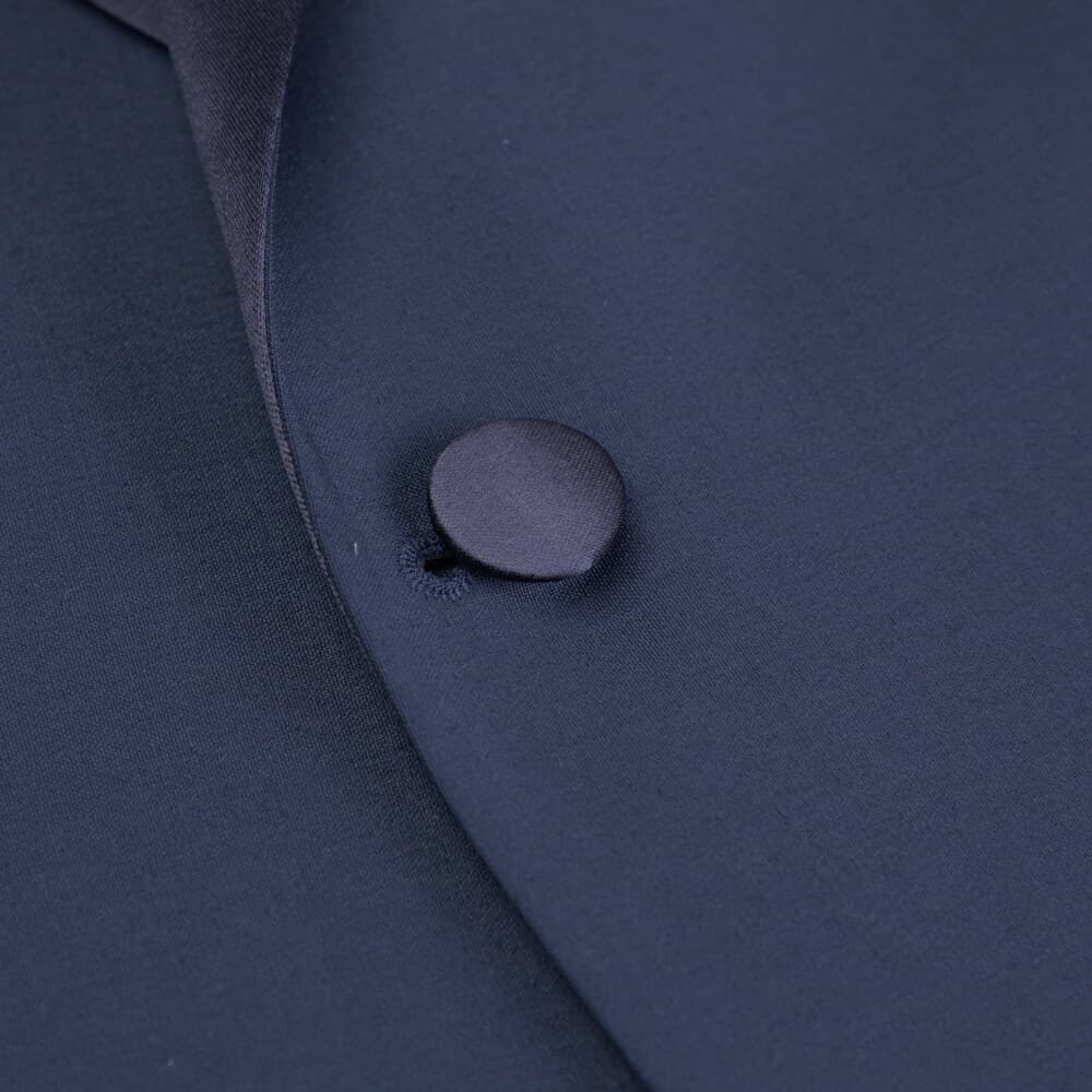 Γαμπριάτικο Tuxedo Μπλε με Shawl Σατέν Πέτο (Modern Fit)