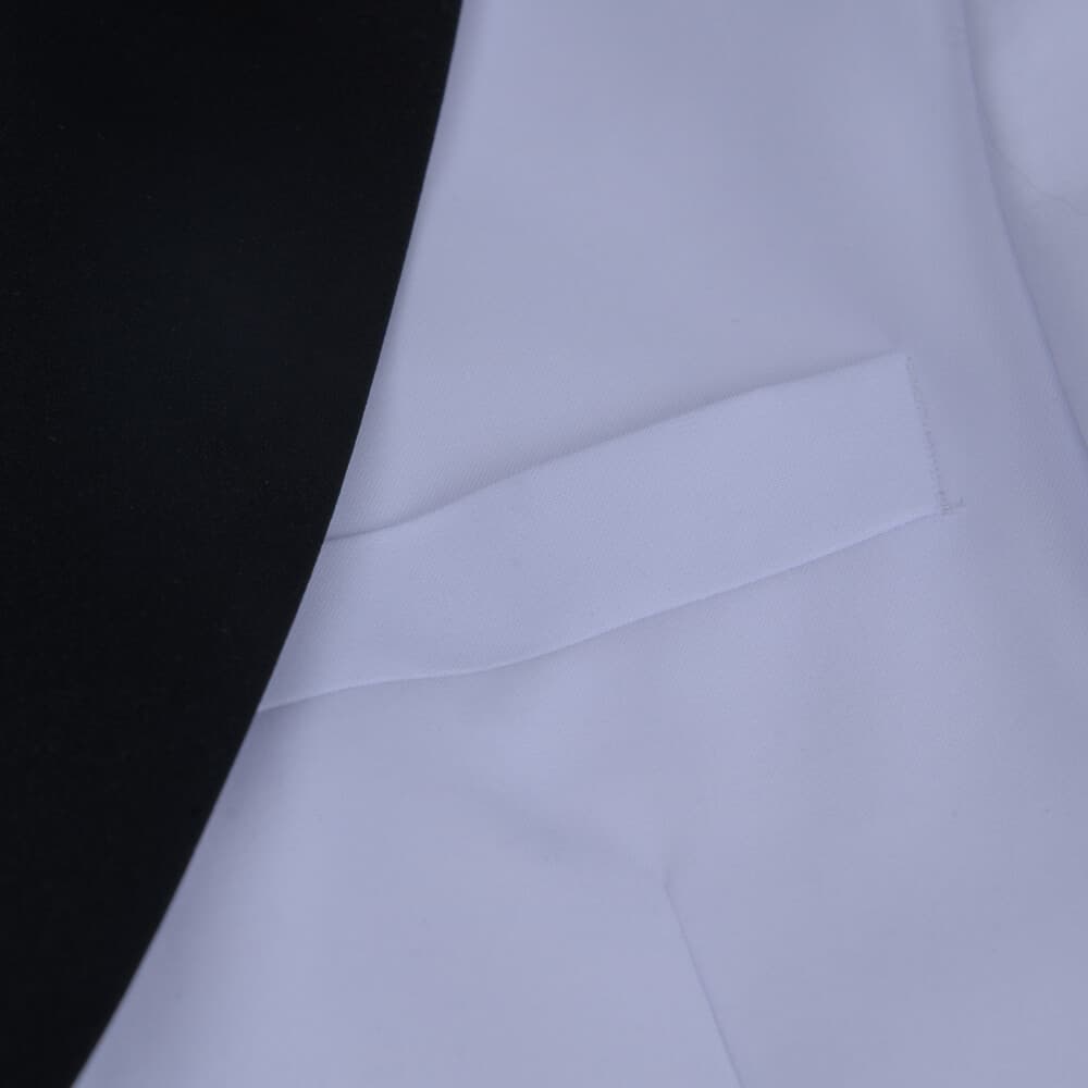 Γαμπριάτικο Tuxedo Λευκό με Shawl Σατέν Πέτο (Modern Fit)