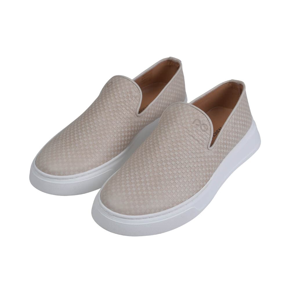 Δερμάτινα Loafers Μπεζ