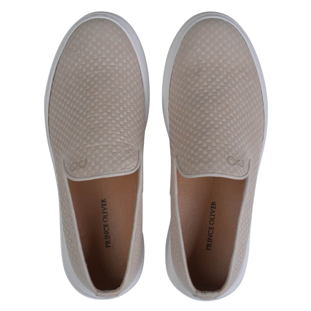 Δερμάτινα Loafers Μπεζ