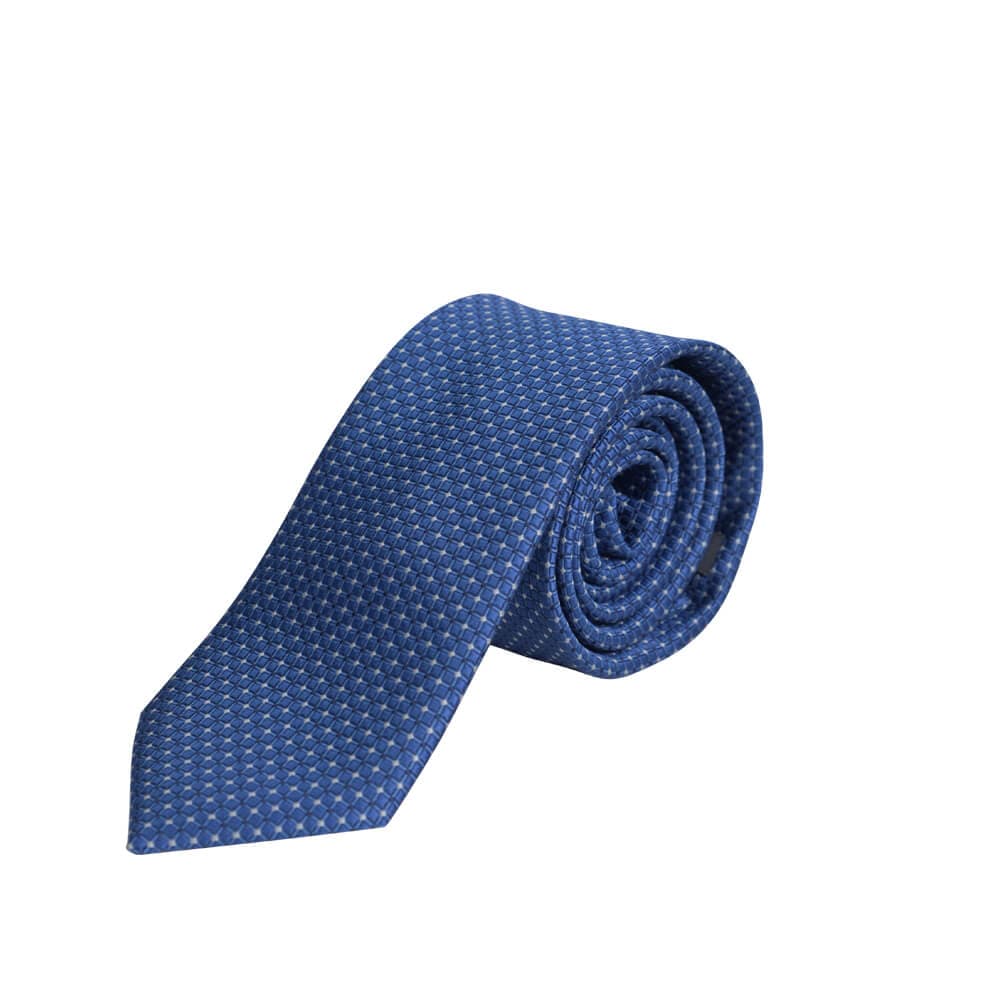 Γραβάτα Με Ανάγλυφο Σχέδιο Μπλε Σκούρο (Φάρδος 7 cm)