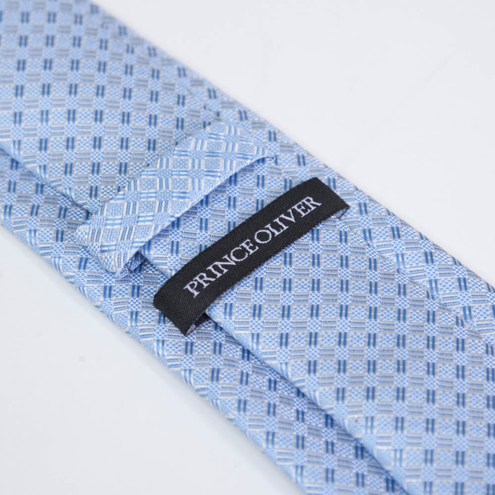 Γραβάτα Με Ανάγλυφο Σχέδιο Γαλάζια (Φάρδος 7 cm)
