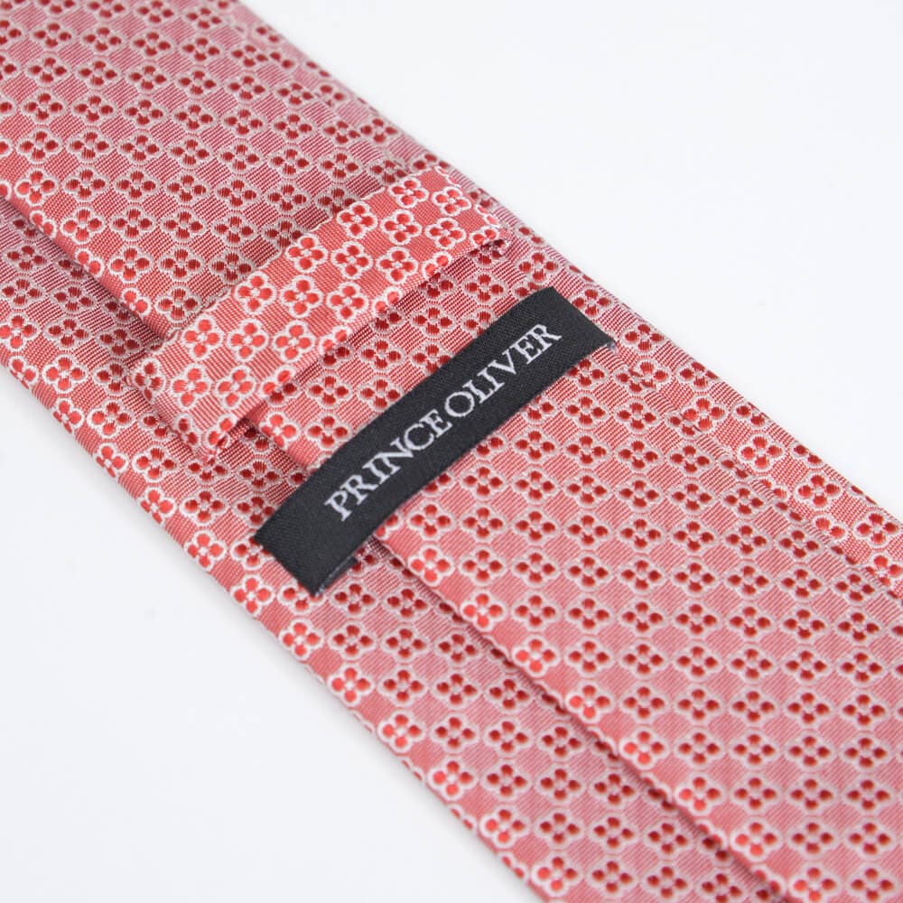 Γραβάτα Με Ανάγλυφο Σχέδιο Πορτοκαλί (Φάρδος 7 cm)