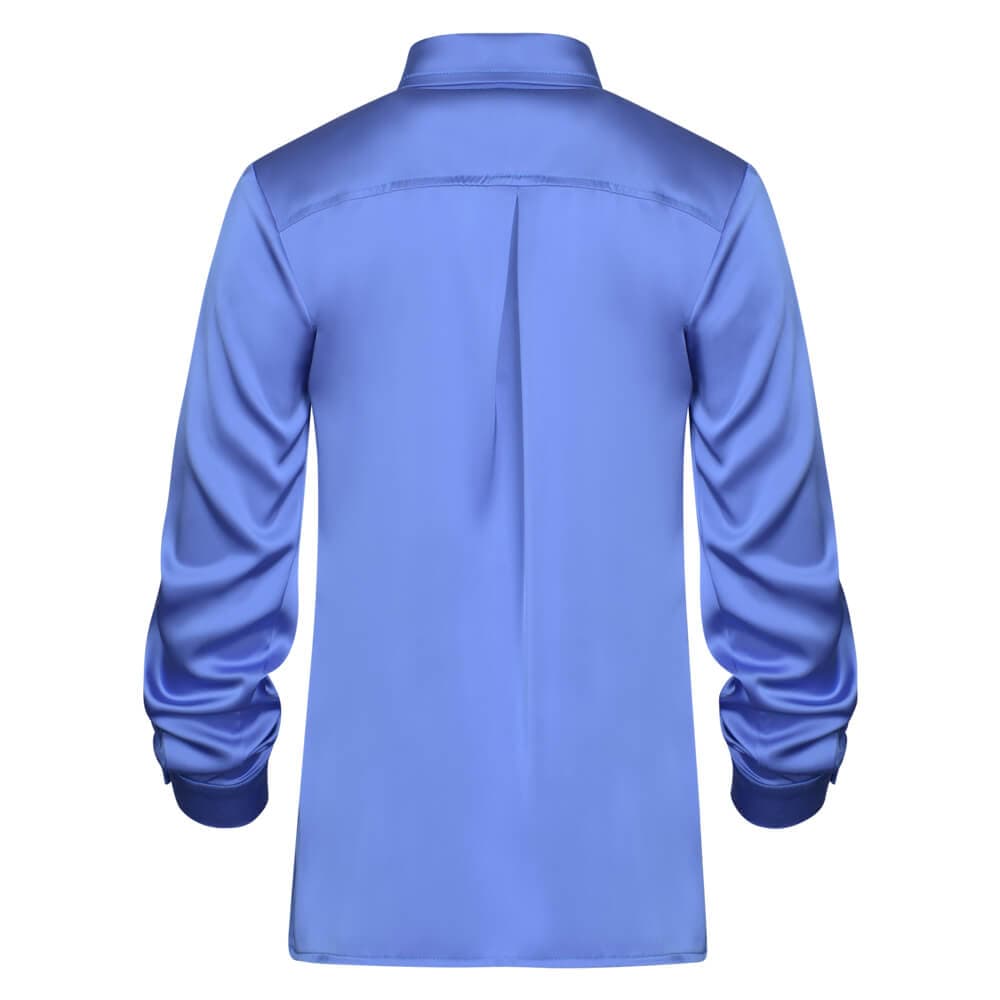 Γυναικείο Πουκάμισο Σατινέ Μπλε