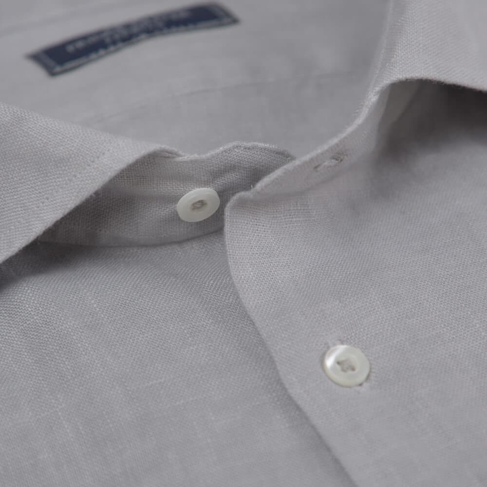 Superior Πουκάμισο Γκρι 100% Λινό (Modern Fit)