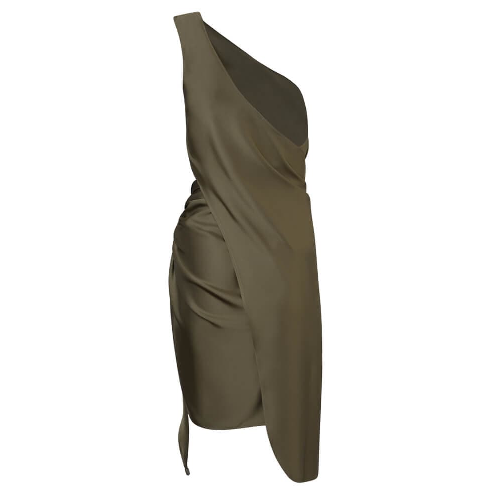 Φόρεμα Σατινέ Χακί