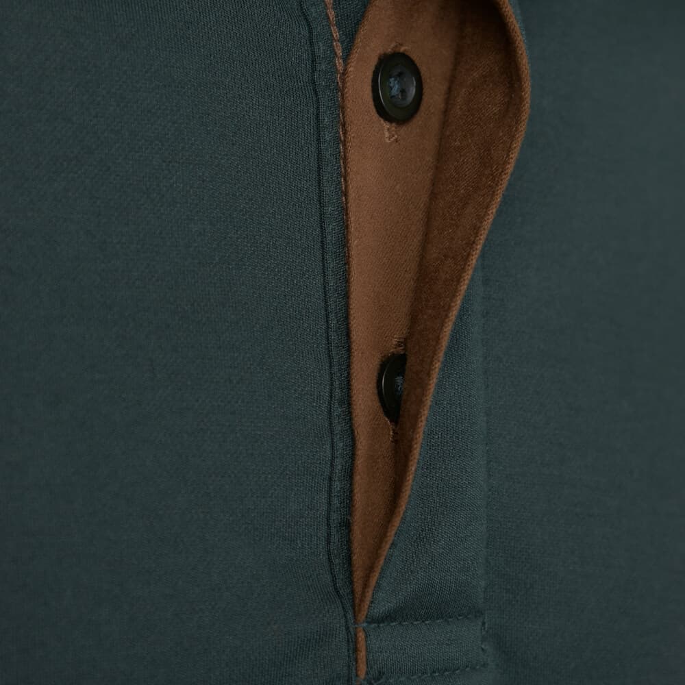 Premium Mao Polo Πράσινο 100% Cotton (Modern Fit)