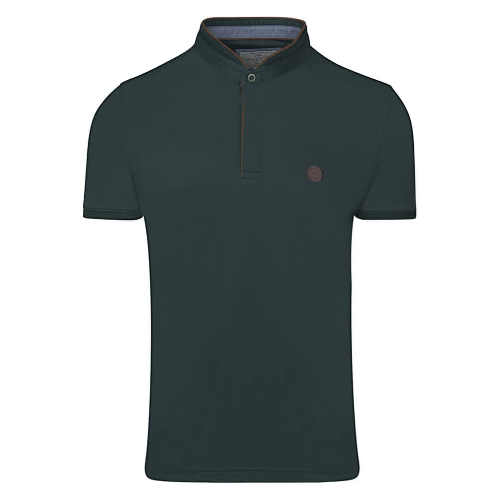 Premium Mao Polo Πράσινο 100% Cotton (Modern Fit)