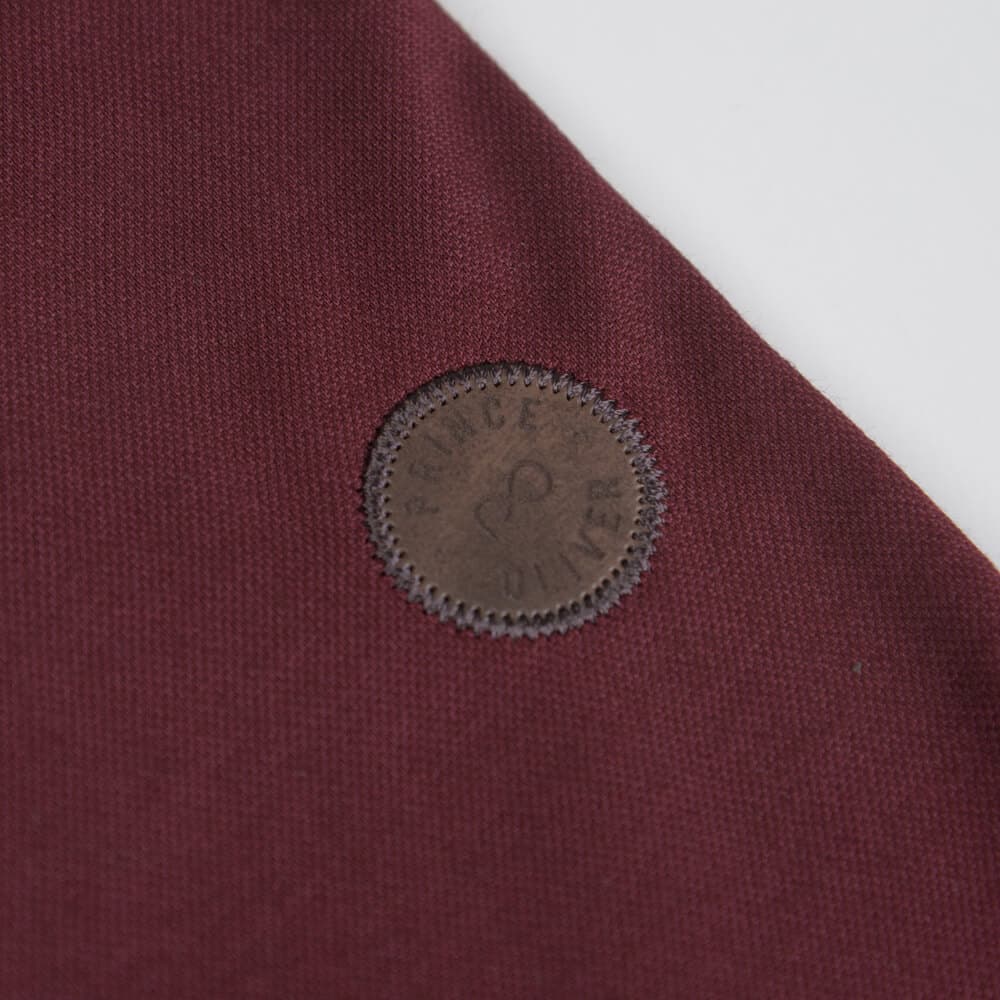 Premium Mao Polo Μπορντώ 100% Cotton (Modern Fit)