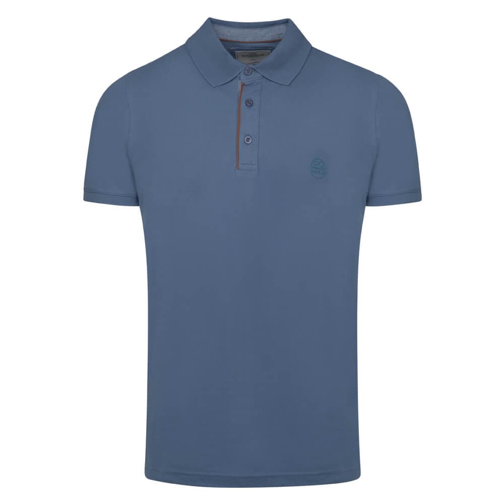 Premium Polo Μπλε Ραφ 100% Cotton (Modern Fit)
