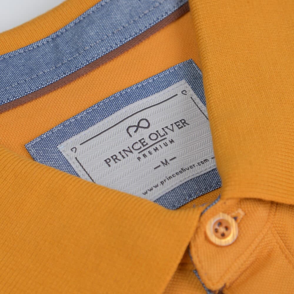 Premium Polo Μουσταρδί 100% Cotton (Modern Fit)