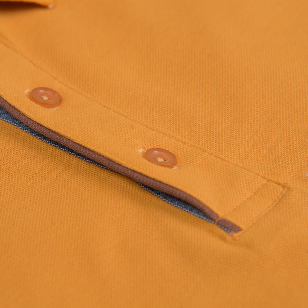 Premium Polo Μουσταρδί 100% Cotton (Modern Fit)