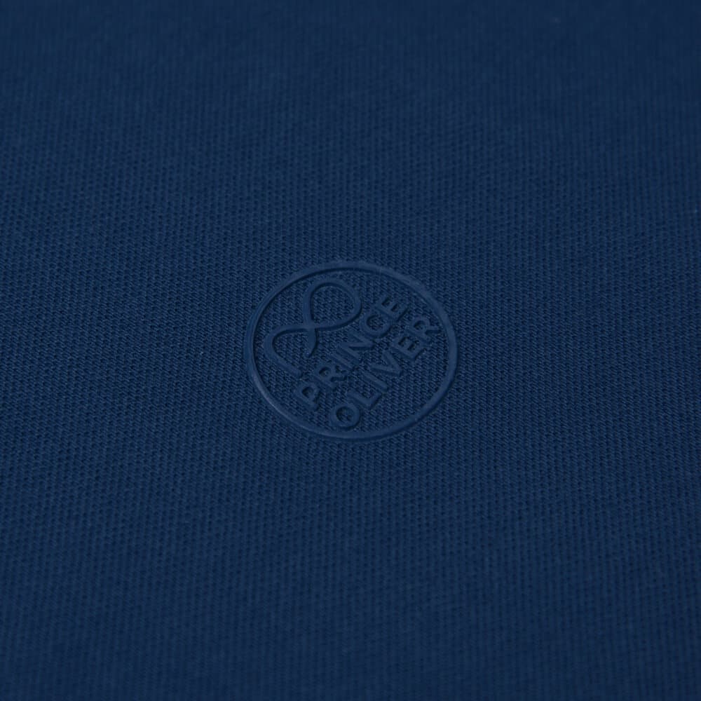 Premium Mao Polo Μπλε 100% Cotton (Modern Fit)