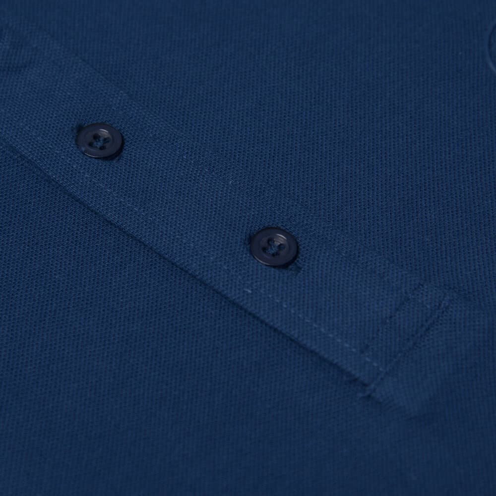 Premium Mao Polo Μπλε 100% Cotton (Modern Fit)