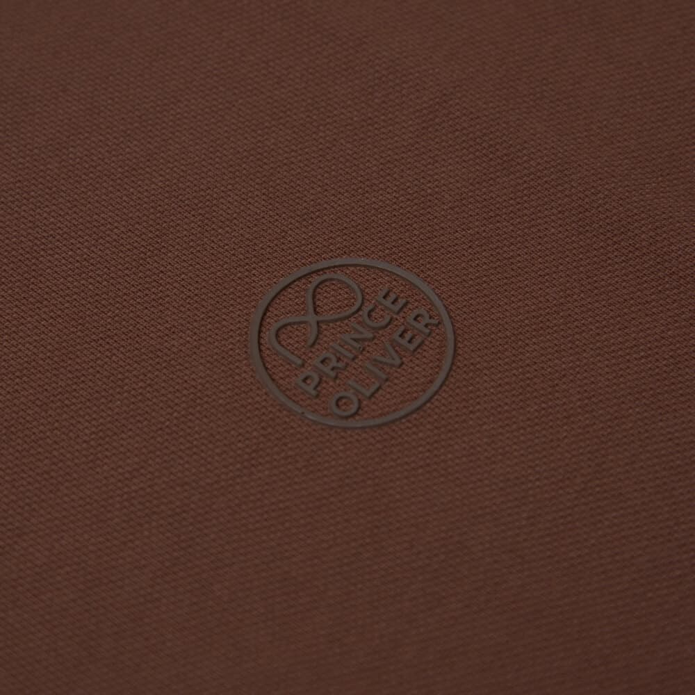 Premium Mao Polo Καφέ 100% Cotton (Modern Fit)