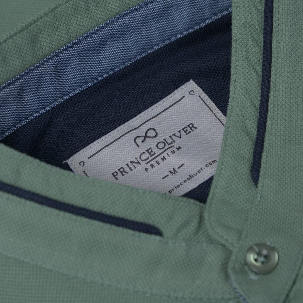 Premium Mao Polo Πράσινο 100% Cotton (Modern Fit)