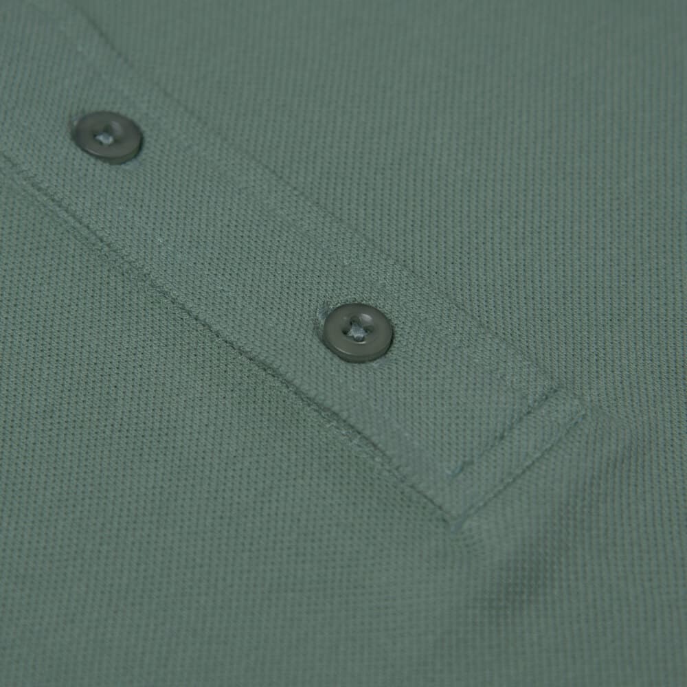 Premium Mao Polo Πράσινο 100% Cotton (Modern Fit)