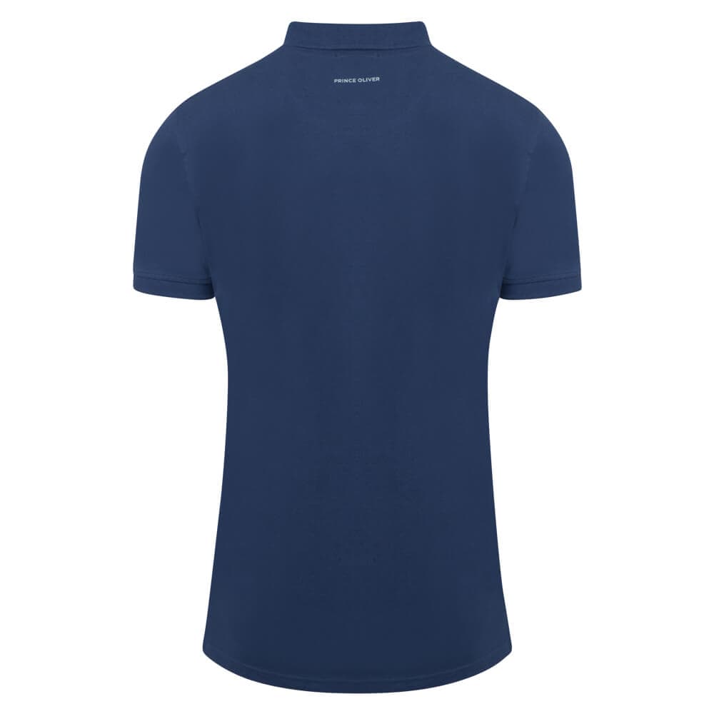 Brand New Polo Double Pique Μπλε Marine 100% Cotton (Regular Fit)