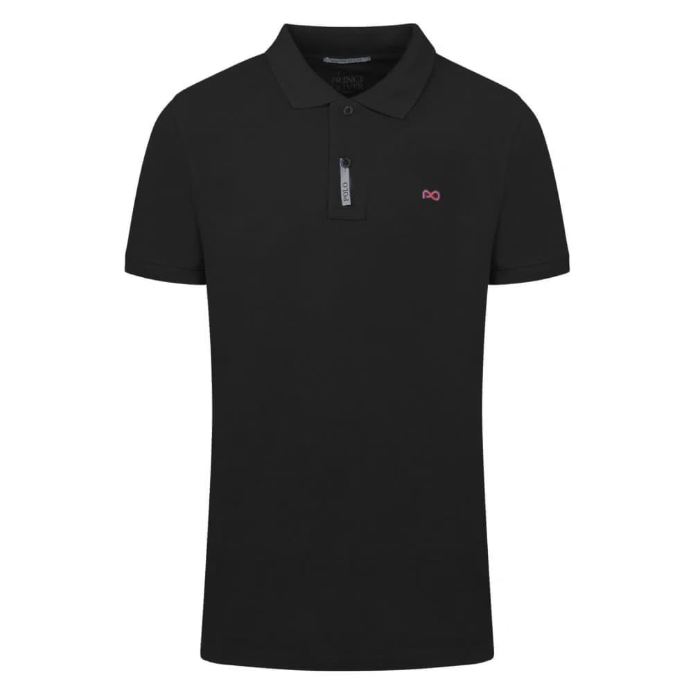 Brand New Polo Double Pique Μαύρο 100% Cotton (Regular Fit)