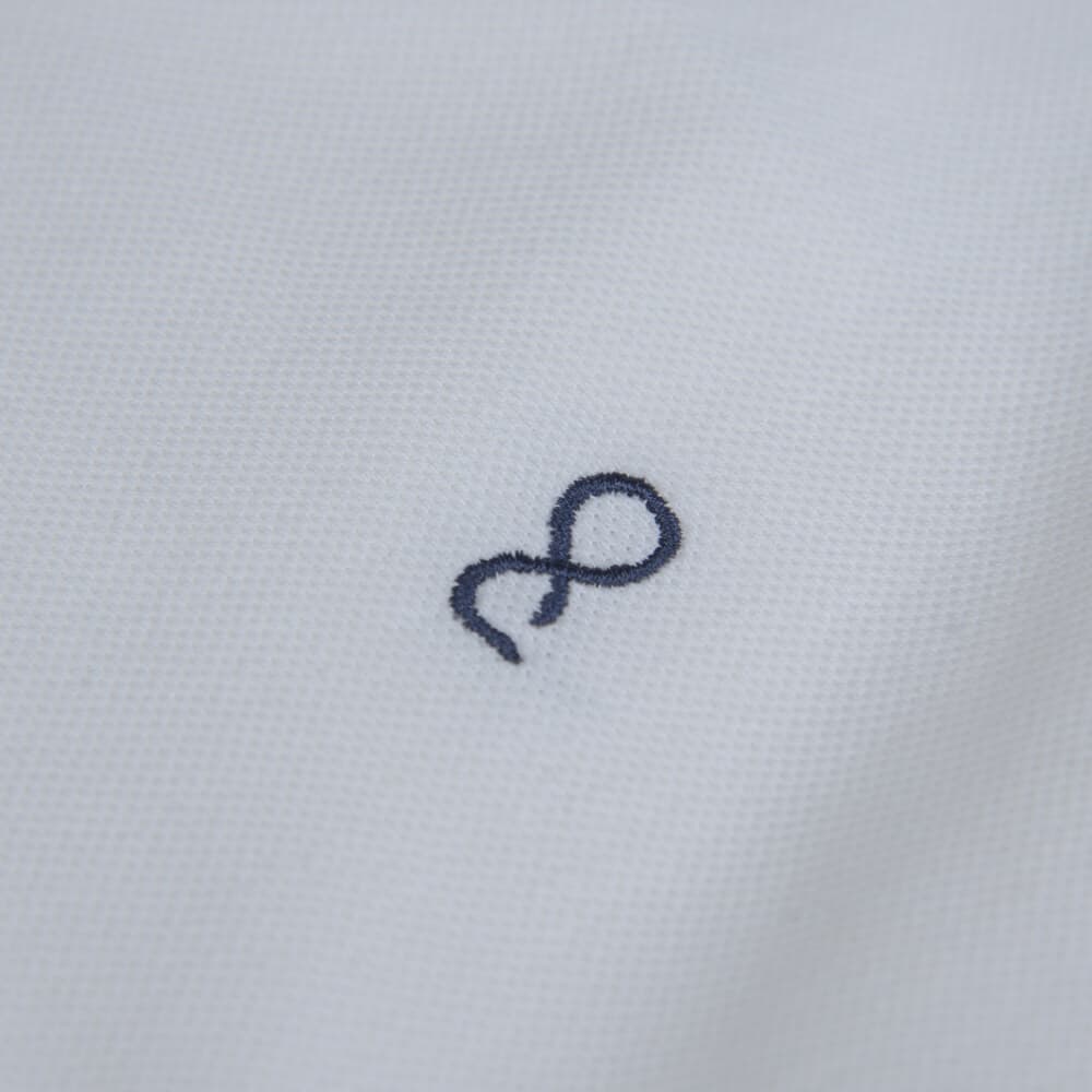 Brand New Polo Double Pique Λευκό 100% Cotton (Regular Fit)