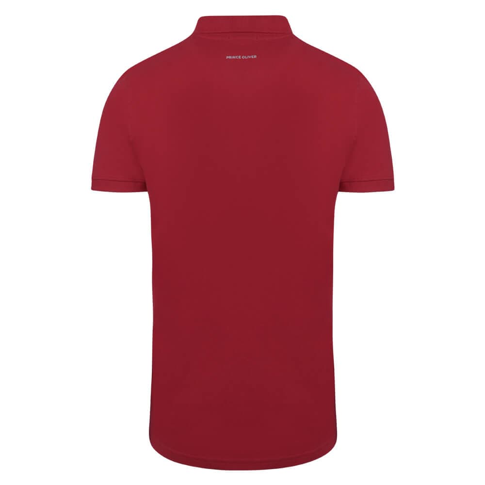 Brand New Polo Double Pique Κόκκινο 100% Cotton (Regular Fit)