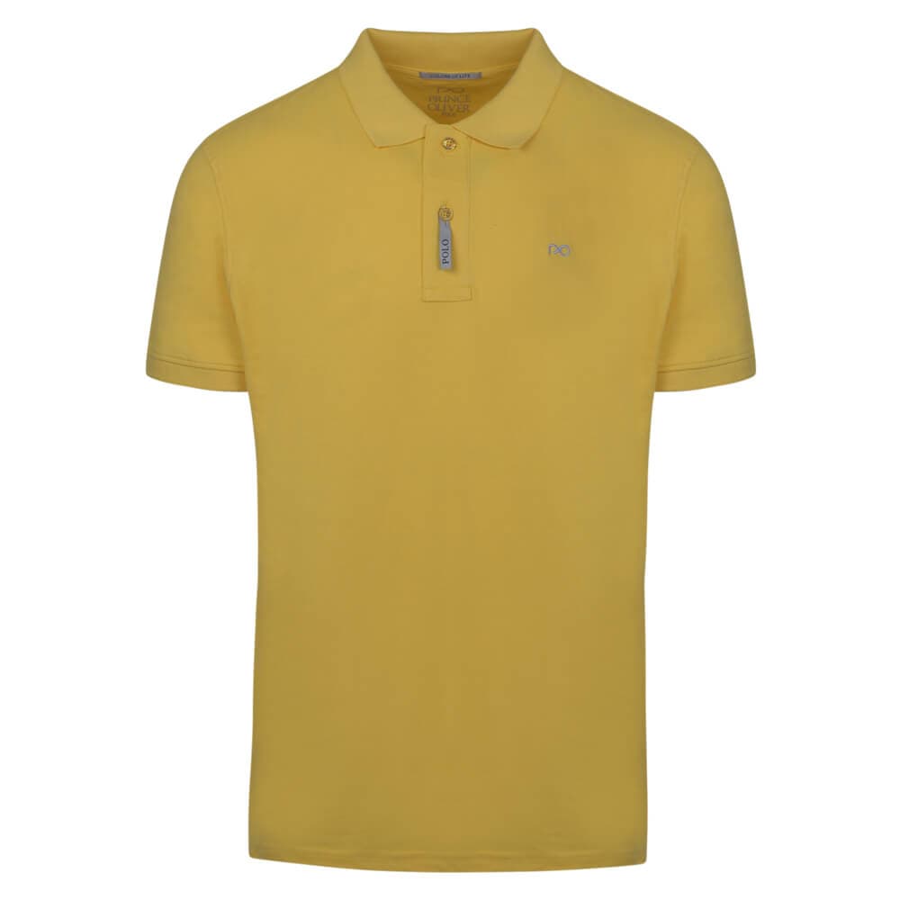 Brand New Polo Double Pique Κίτρινο 100% Cotton (Regular Fit)
