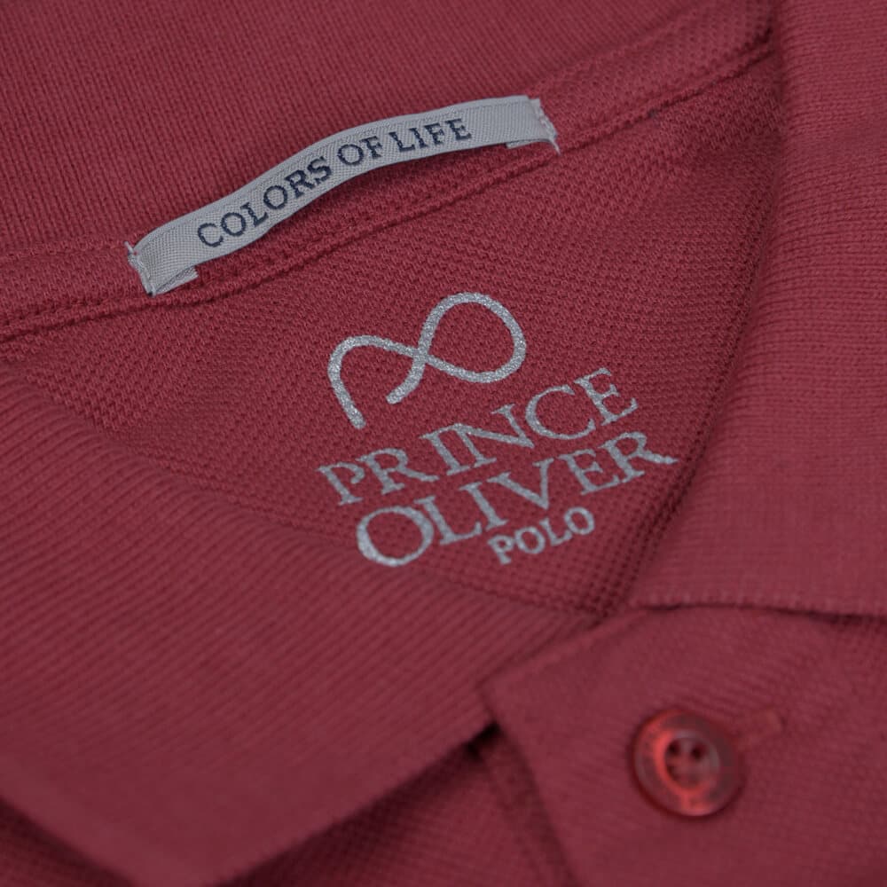 Brand New Polo Double Pique Μπορντώ 100% Cotton (Regular Fit)