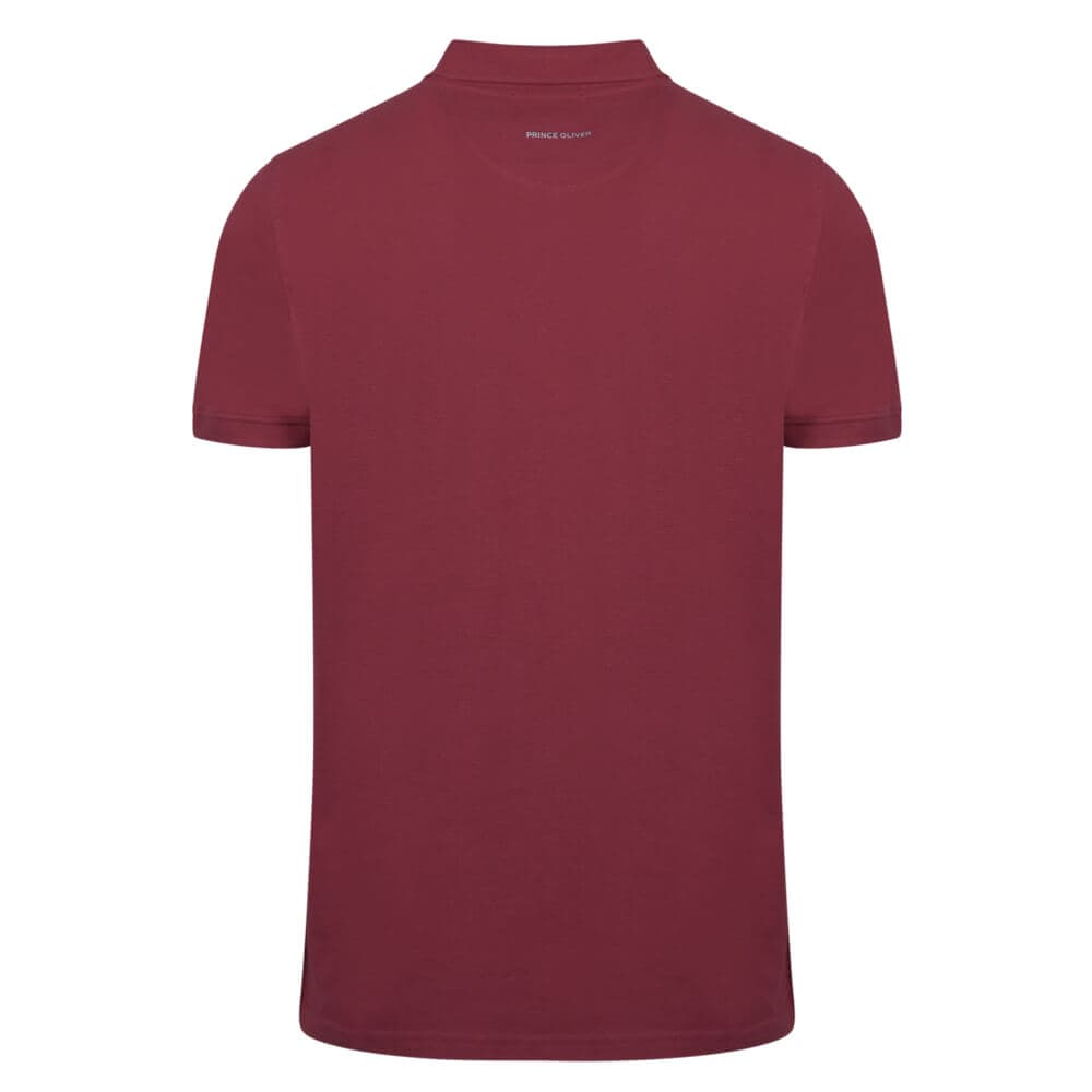 Brand New Polo Double Pique Μπορντώ 100% Cotton (Regular Fit)