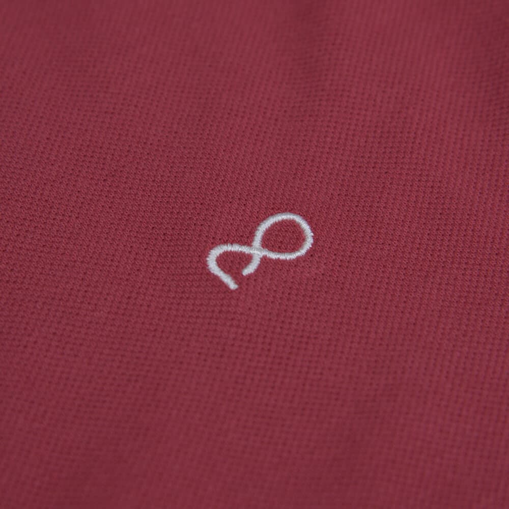 Brand New Polo Double Pique Μπορντώ 100% Cotton (Regular Fit)