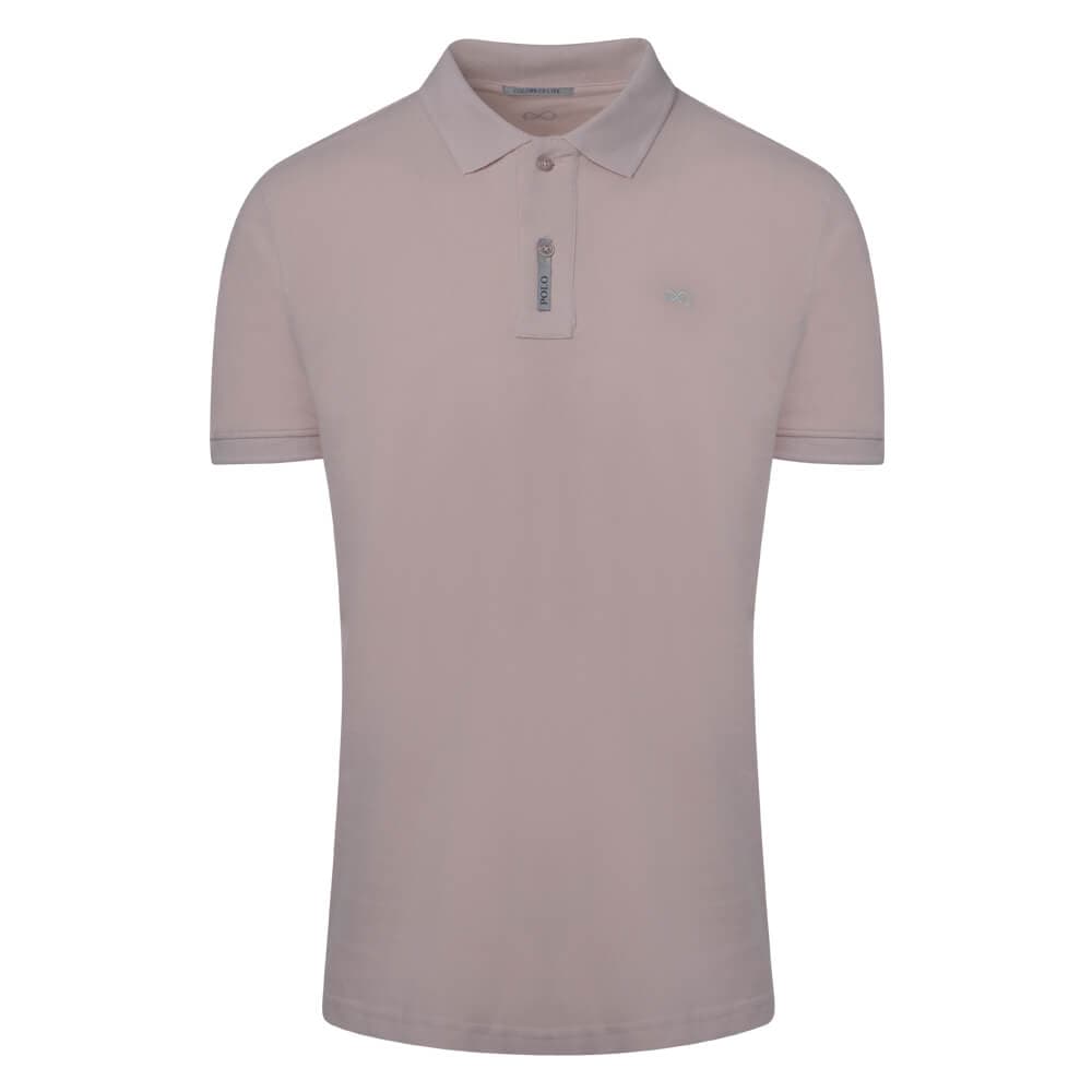 Brand New Polo Double Pique Λιλά 100% Cotton (Regular Fit)