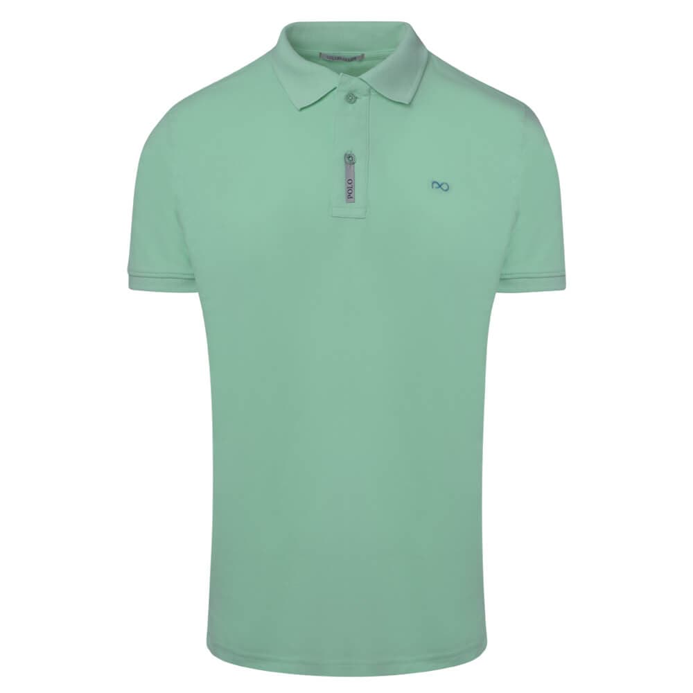 Brand New Polo Double Pique Πράσινο Ανοιχτό 100% Cotton (Regular Fit)