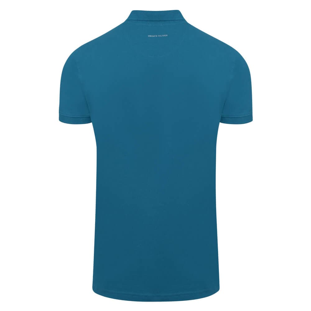 Brand New Polo Double Pique Πετρόλ 100% Cotton (Regular Fit)