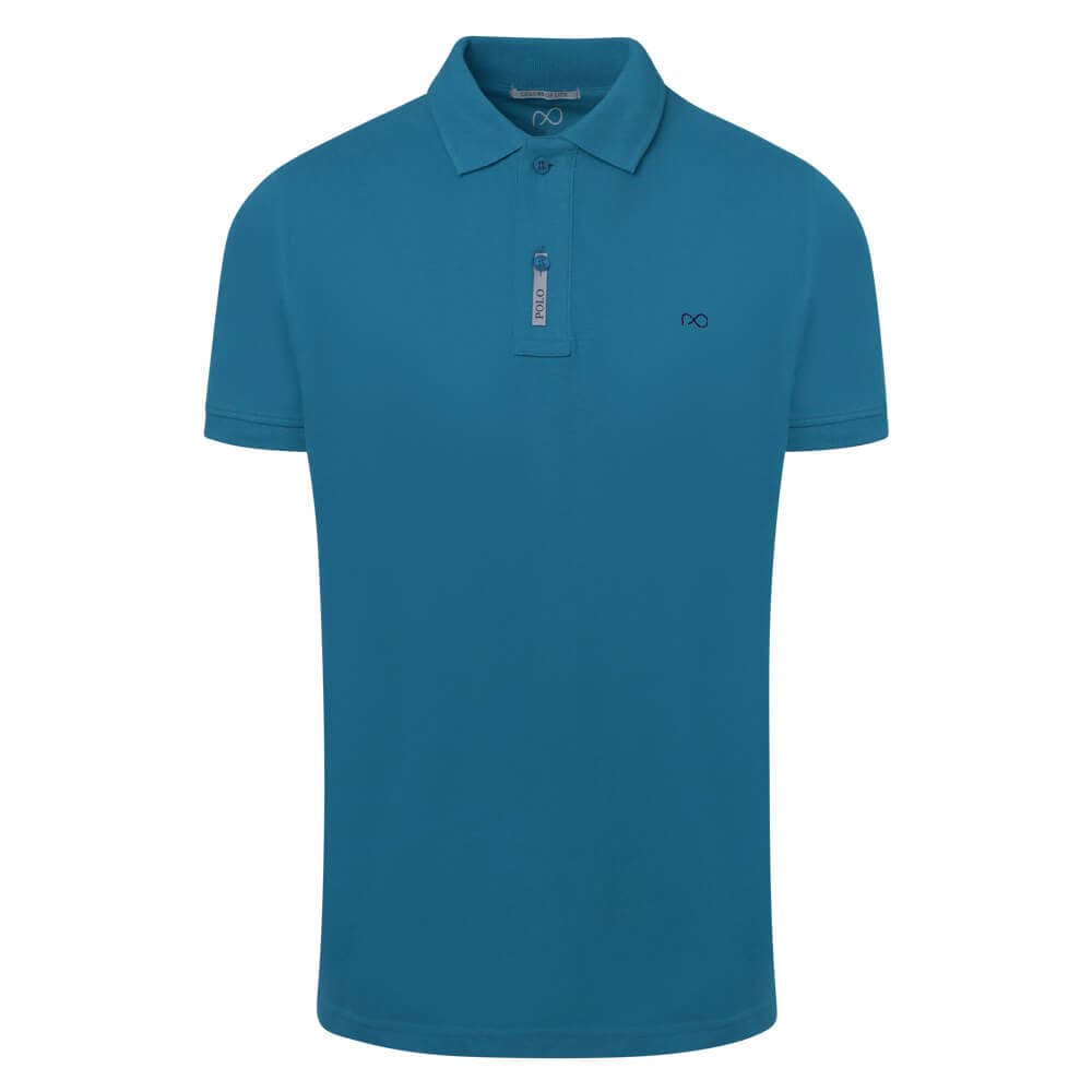 Brand New Polo Double Pique Λιλά 100% Cotton (Regular Fit)