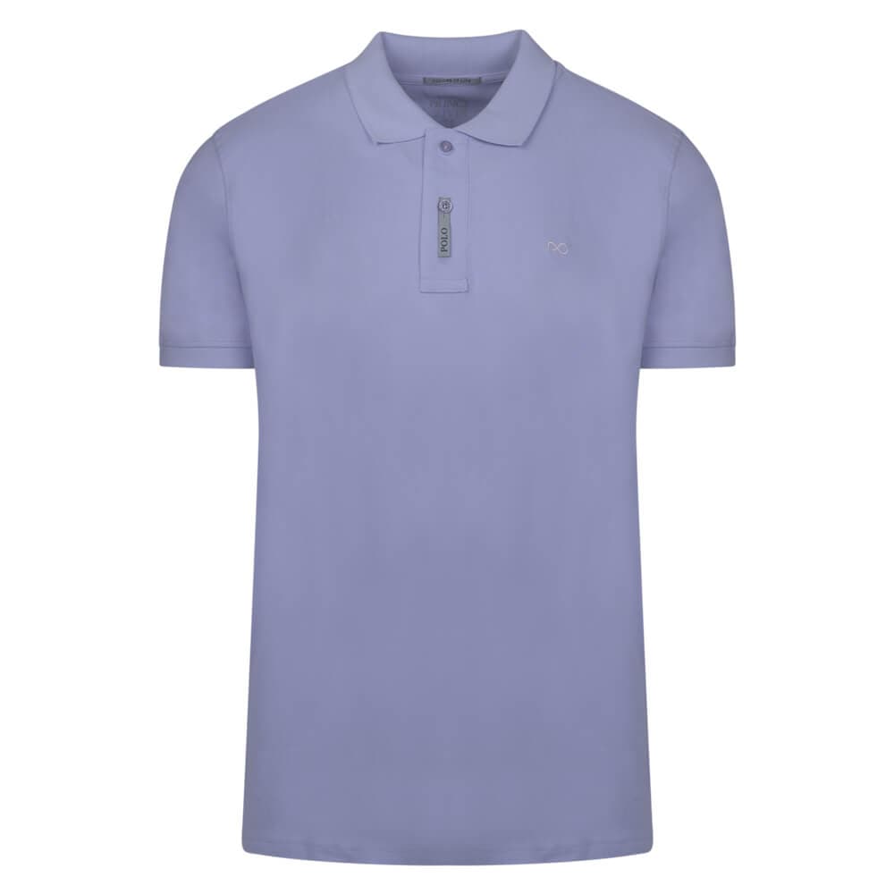 Brand New Polo Double Pique Λιλά 100% Cotton (Regular Fit)